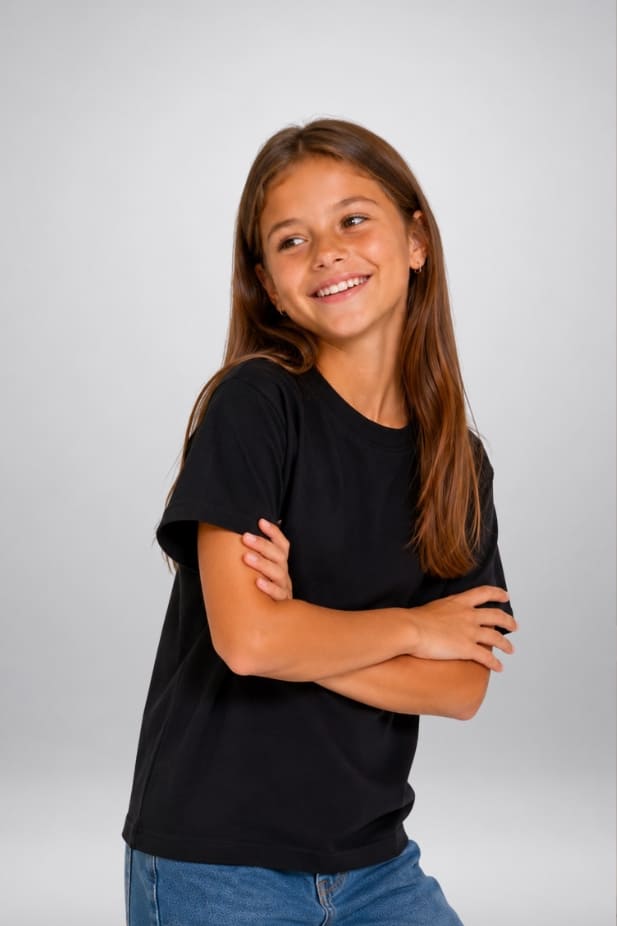Basic lemon T-shirt for girls